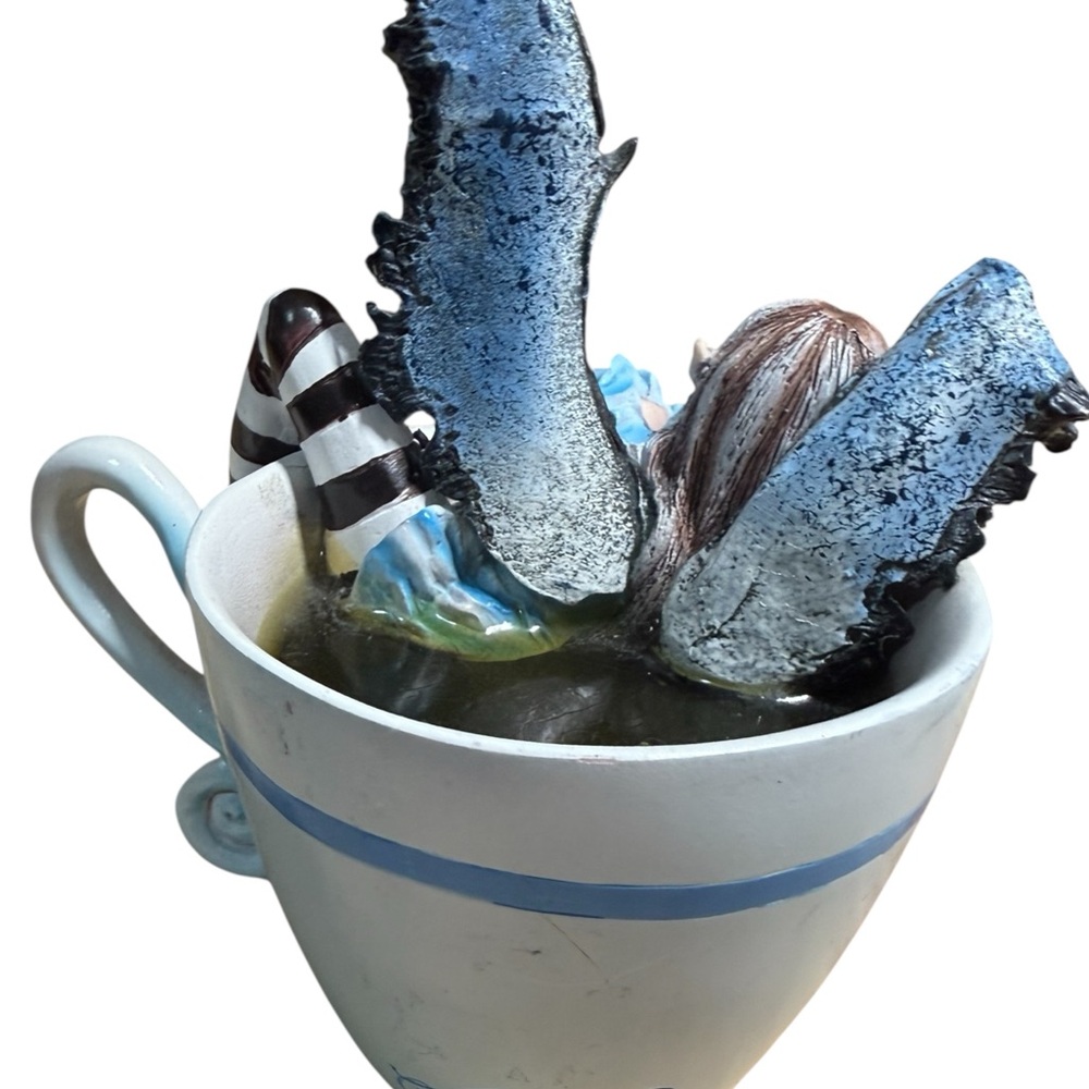 Amy Brown “I Need Coffee” Fairy in Teacup Figurine Fantasy Collectible - Picture 2 of 4